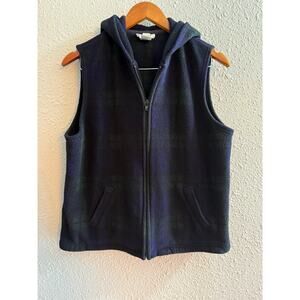 Talbots Womens Fleece Hooded Vest Size Large